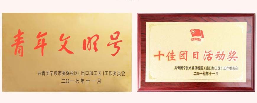 寧波萌恒工貿有限公司榮獲“青年文明號”、“十佳團日”稱號